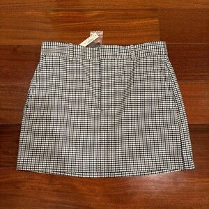 Madewell Navy and White Plaid Checkered Mini Skirt